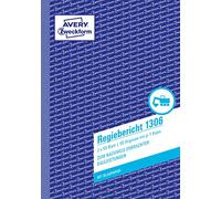 Avery Zweckform 1306 réalisateur Rapport (A5, avec 2 feuilles de papier bleu, 2 x 50 feuilles) Blanc/Jaune