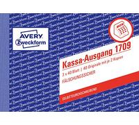 Avery Zweckform 1709 au comptant de sortie, A6 Paysage, fälschungssicher, 3 x 40 feuilles, blanc, jaune, rose