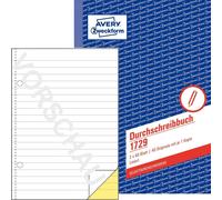Avery Zweckform 1729, Cahier autocopiant, A5, ligné, autocopiant, 2x40 feuilles