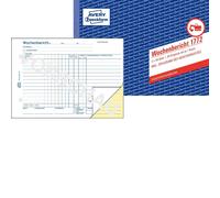 Avery Zweckform 1772, Rapport hebdomadaire, A5 horizontal, autocopiant, 2x40 feuilles