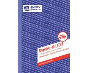 Avery Zweckform 1775 réalisateur Rapport (A5, autocopiant, 2 x 40 feuilles) Blanc/Jaune