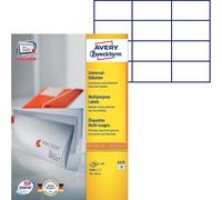Avery Zweckform 200x Universel Étiquettes A5 70x36mm D'Adresse Lettres Etc.