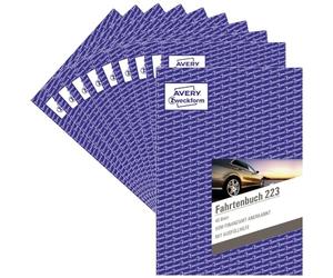 Avery Zweckform 223-10 Stylex Carnet pour les voitures (A5, 40 feuilles) Lot de 10, blanc