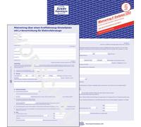 Avery Zweckform 2253, Contrat de location d'une place de parking avec chargeur électronique, A4, autocopiant, 4 pages avec copie carbone
