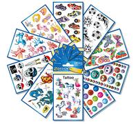 AVERY Zweckform 246 tatouages pour enfants (ensemble de tatouages pour garçons et filles, tatouages temporaires, imperméables, adhésifs, anniversaires pour enfants, cadeaux, jeux de société, enfants avec qui jouer, cadeau pour enfants) 59993