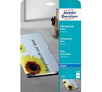 Avery Zweckform 2500 Films transparents autocollants, DIN A4, revêtement spécial, empilables, autocollants, épaisseur : 0,17 mm, 10 feuilles