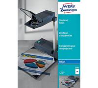 Avery Zweckform 2502 Films pour rétroprojecteur, DIN A4, revêtement spécial, empilable, épaisseur : 0,11 mm, 50 feuilles