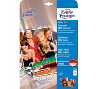 Avery Zweckform 2570 Papier photo jet d'encre classique, DIN A4, recto-verso - brillant, 180 g/m², 10 feuilles