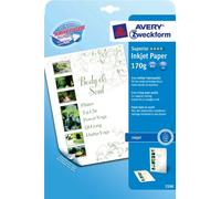 Avery zweckform 2590 en papier 25 feuilles pour décoration, courrier, etc. verso, format a4, 170 g