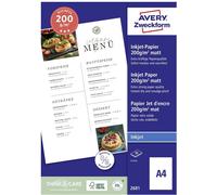 Avery Zweckform 2681 2681 Papier dimpression à jet dencre DIN A4 200 g/m² 50 feuille(s) imprimable des deux côtés