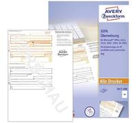 Avery Zweckform 2817 Überweisung/Formulaire de bordereau de paiement pour imprimante PC, 200 feuilles A4