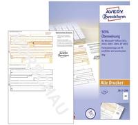 Avery Zweckform 2817 Überweisung/Formulaire de bordereau de paiement pour imprimante PC, 200 feuilles A4
