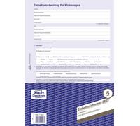 AVERY Zweckform 2849-5 Contrat de location d'appartement (contrat de location unique, formulaire de 4 pages au format de feuille A4) 5 pièces, bleu