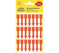 Avery Zweckform 3008 Étiquettes de signalisation (63), 39 x 9 mm 3 feuilles Rouge vif