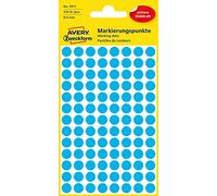 Avery Pastilles adhésives 3011 Ø 8 mm bleu 416 pièces fixation permanente papier