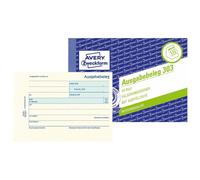 Avery Zweckform® 303 303 Reçu de sortie avec impression de documents, DIN A6 horizontal, infalsifiable, 50 feuilles, jaune
