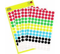 Avery Zweckform 3090, Points de repère, ? 8 mm, 416 points de repère / 4 feuilles, Multicolore