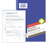 Avery Zweckform 312, Bloc de signalisation de premiers secours, A5, 50 originaux, 50 feuilles