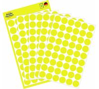 Avery Zweckform 3144, Points de repère, ? 12 mm, 270 points de repère / 5 feuilles, jaune