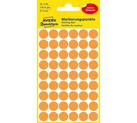 Avery Étiquettes 3147 – 5 feuilles, 270 étiquettes, orange vif