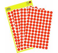 Avery Zweckform 3177, Points de repère, ? 8 mm, 416 points de repère / 4 feuilles, rouge fluo