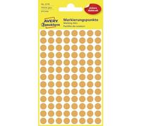 Avery Pastilles 3178 Ø 8 mm orange lumineux fixation permanente papier 416 pièces