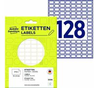Avery Zweckform 3306, Étiquettes multi-usages, 13 x 8 mm, 3 712 étiquettes / 29 feuilles, blanc