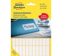 Avery Zweckform 3320 Paquet de 1144 étiquettes tout usage 32 x 10 mm (Blanc) (Import Allemagne)