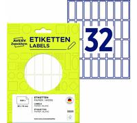 Avery Zweckform 3323, Étiquettes polyvalentes, 38 x 14 mm, 928 étiquettes / 29 planches, blanc