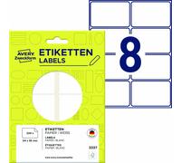 Avery Zweckform 3337, Étiquettes multi-usages, 54 x 35 mm, 224 étiquettes / 28 planches, blanc