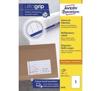 Avery Zweckform 3418 Étiquettes universelles, 200 x 297 mm, 100 feuilles/100 étiquettes, blanc