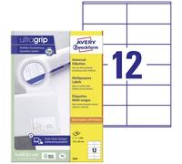 Avery-Zweckform 3424 Etiquette universelles 105 x 48 mm papier blanc 1200 pc(s) fixation permanente imprimante à jet d'encre