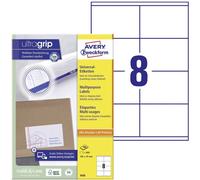 Avery Zweckform 3426 Etiquette universelles 105 x 70 mm papier blanc 800 pc(s) fixation permanente imprimante à jet dencre, imprimante laser, imprimante laser