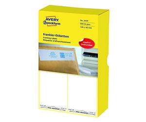 Avery Zweckform 3432 etichetta per affrancatura 500 Etiketten, 130 x 40 mm bianco, 500 Pezzi