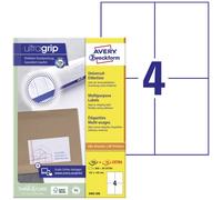 Avery-Zweckform 3483-200 Etiquette universelles 105 x 148 mm papier blanc 880 pc(s) fixation permanente imprimante à jet d'encre