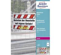Avery-Zweckform 3487 Transparent imperméable A4 imprimante laser, imprimante laser couleur, photocopieuse, photocopieuse couleur