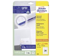 Avery-Zweckform 3490 Etiquette universelles 70 x 36 mm papier blanc 720 pc(s) fixation permanente imprimante à jet d'encre