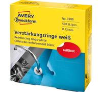 Avery Zweckform 3508 Lot de 500 Œillets de renfort, diamètre 13 mm, Blanc