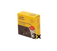 AVERY Zweckform 3522 Pansements de tir (diamètre 19 mm, pré-imprimés) Noir (3 paquets)