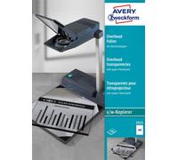 Avery Zweckform 3555 Films pour rétroprojecteurs, DIN A4, non couchés, avec papier intermédiaire, uniquement pour alimentation feuille à feuille, épaisseur : 0,10 mm, 100 feuilles