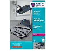 Avery Zweckform 3563 Paquet de 100 films transparents pour rétroprojecteur couchés traitement par lots résistant à la chaleur grâce à large épaisseur 0,13 mm (Import Allemagne)