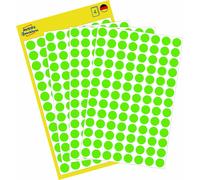 Avery Zweckform 3592, Points de repère, ? 8 mm, 416 points de repère / 4 feuilles, vert