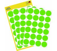 Avery Zweckform 3597, Points de repère, ? 18 mm, 96 points de repère / 4 feuilles, vert