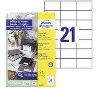 Avery 3652-10 étiquette auto-collante Rectangle Permanent Blanc 210 pièce(s)