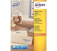 Avery Zweckform 3652 Paquet De 100 Feuilles D'étiquettes Multi-Usage 70 X 42,3 Mm (Blanc) (Import Allemagne)