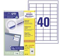 Avery-Zweckform 3657-200 Etiquette universelles 48.5 x 25.4 mm papier blanc 8800 pc(s) fixation permanente imprimante laser