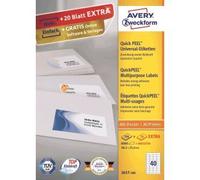 Avery-Zweckform 3657-200 Etiquette universelles 48.5 x 25.4 mm papier blanc 8800 pc(s) fixation permanente imprimante laser