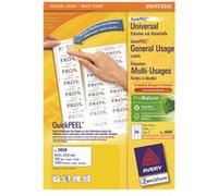 Avery Étiquettes universelles 3658 blanc 64,6 x 33,8 mm adhésif permanent 4800 étiquettes