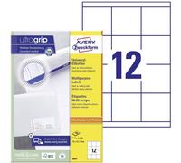 Avery-Zweckform 3661 Etiquette universelles 70 x 67.7 mm papier blanc 1200 pc(s) fixation permanente imprimante laser couleur