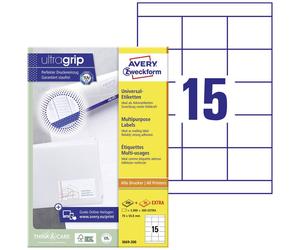 Avery-Zweckform 3669-200 Etiquette universelles 70 x 50.8 mm papier blanc 3300 pc(s) fixation permanente imprimante laser